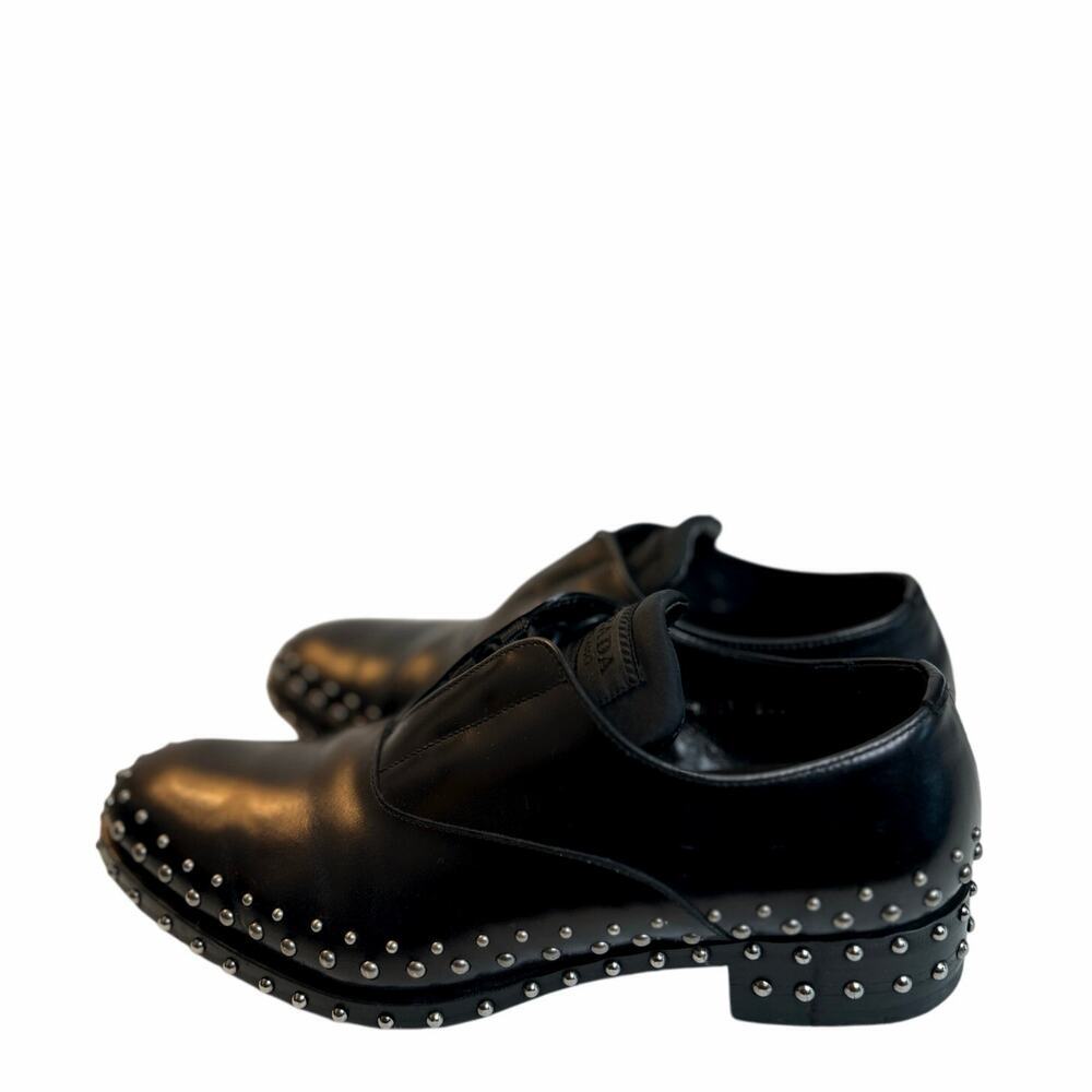 Prada‎ Calzature Donna Women’s Studded Lace up Leather Shoes EU 39.5 US 9.5